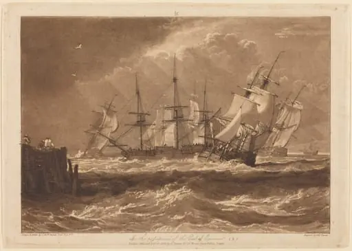 Ships in a Breeze, by Joseph Mallord William Turner
