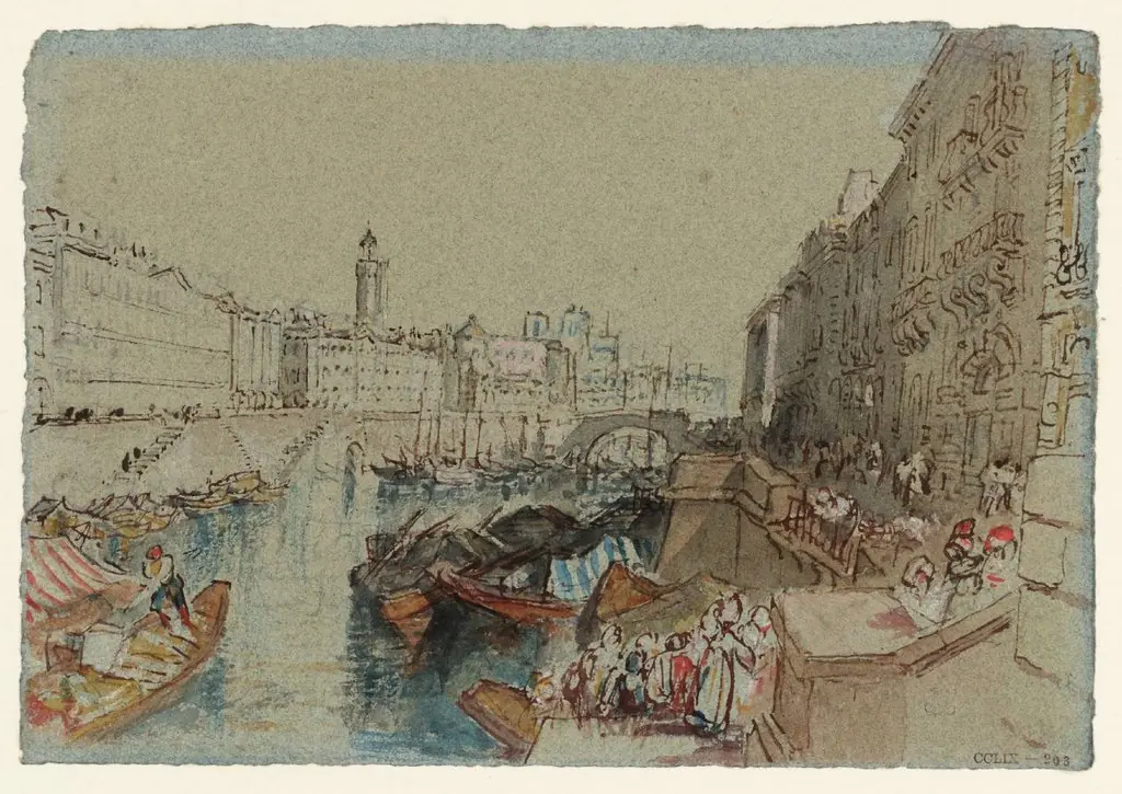 Sketch for "Nantes from the Ile Feydeau.", by Joseph Mallord William Turner