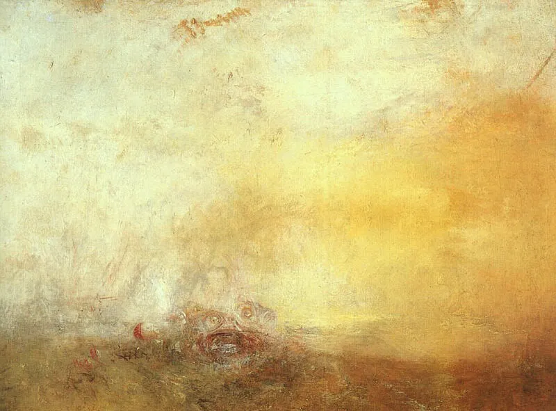 Sunrise with Sea Monsters, by Joseph Mallord William Turner, oil, 1845