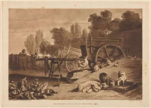 The Farm-yard with the Cock, by Joseph Mallord William Turner