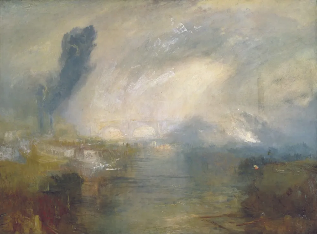 The Thames above Waterloo Bridge, by Joseph Mallord William Turner, oil, 1830