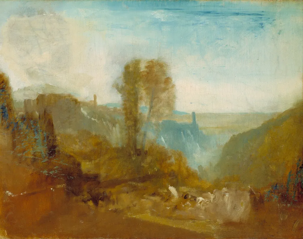 Tivoli, the Cascatelle, by Joseph Mallord William Turner, oil, 1827