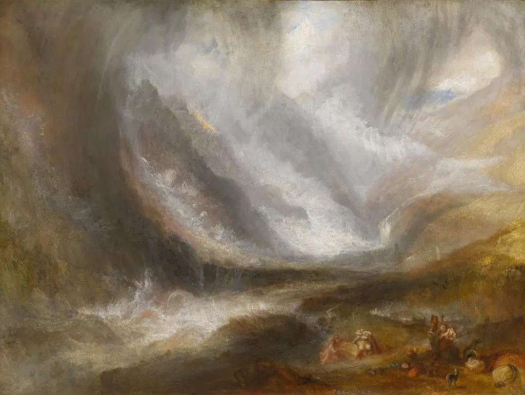 Valley of Aosta: Snowstorm, Avalanche, and Thunderstorm, by Joseph Mallord William Turner