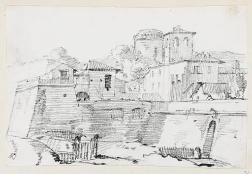 A Fortified Town in Italy, by Joseph-Marie Vien
