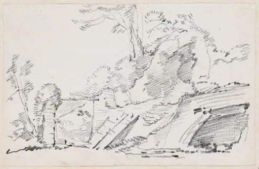 An Ancient Wall with a Ruined Gate, by Joseph-Marie Vien