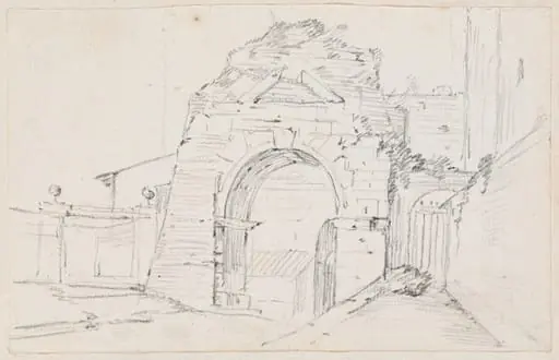 Arch of Drusus near the Appian Way, by Joseph-Marie Vien
