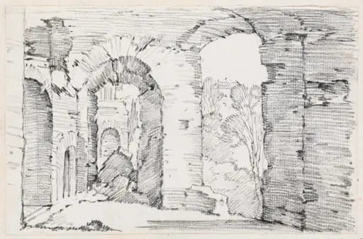 Arched Passageways of a Ruined Building, by Joseph-Marie Vien