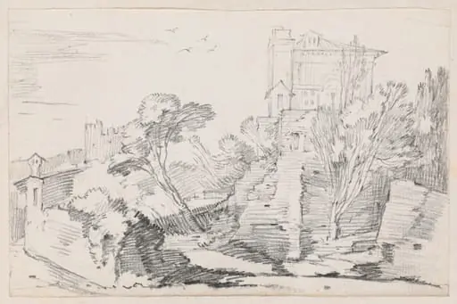 Casino Farnese on the Palatine Hill, Rome, by Joseph-Marie Vien