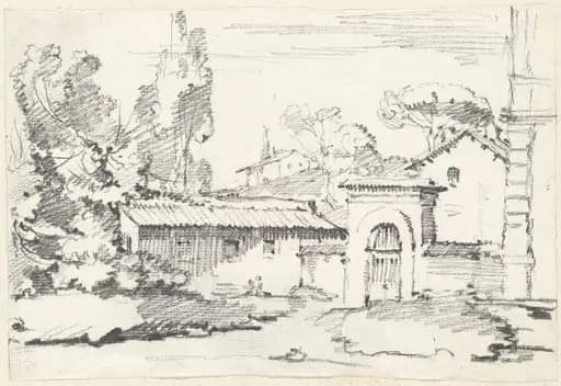 Entrance to the Gardens of the Villa Giulia, by Joseph-Marie Vien