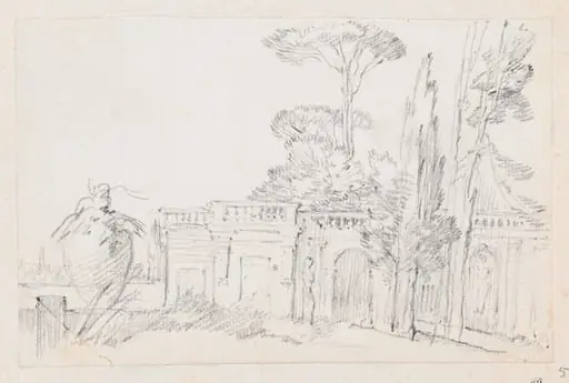 Gardens of an Italian Villa, by Joseph-Marie Vien