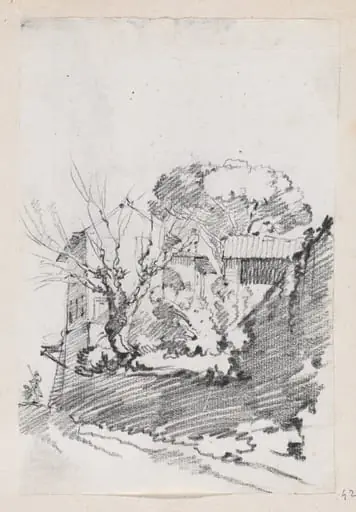 Houses beside a Road in Italy, by Joseph-Marie Vien