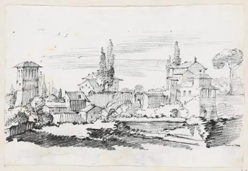 Houses in Italy, by Joseph-Marie Vien