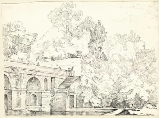 The Fishpond at Villa Madama, by Joseph-Marie Vien