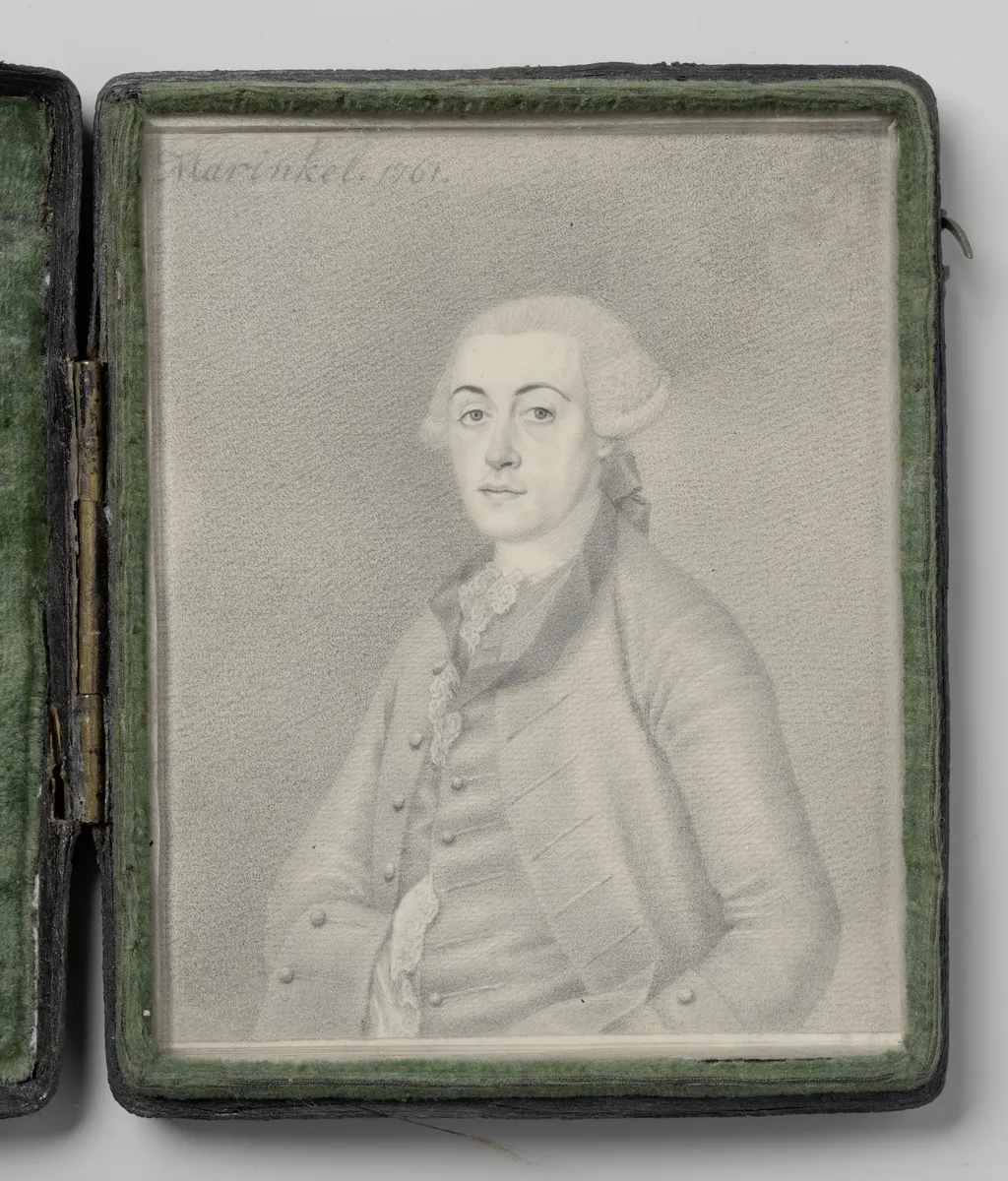 Portret van een man, by Joseph Marinkelle, graphite, 1761