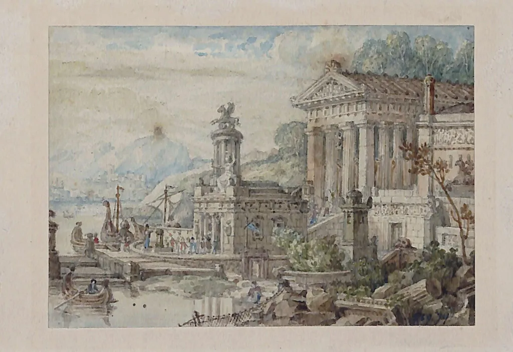 A Temple of Victory, by Joseph Michael Gandy, watercolor, 1800