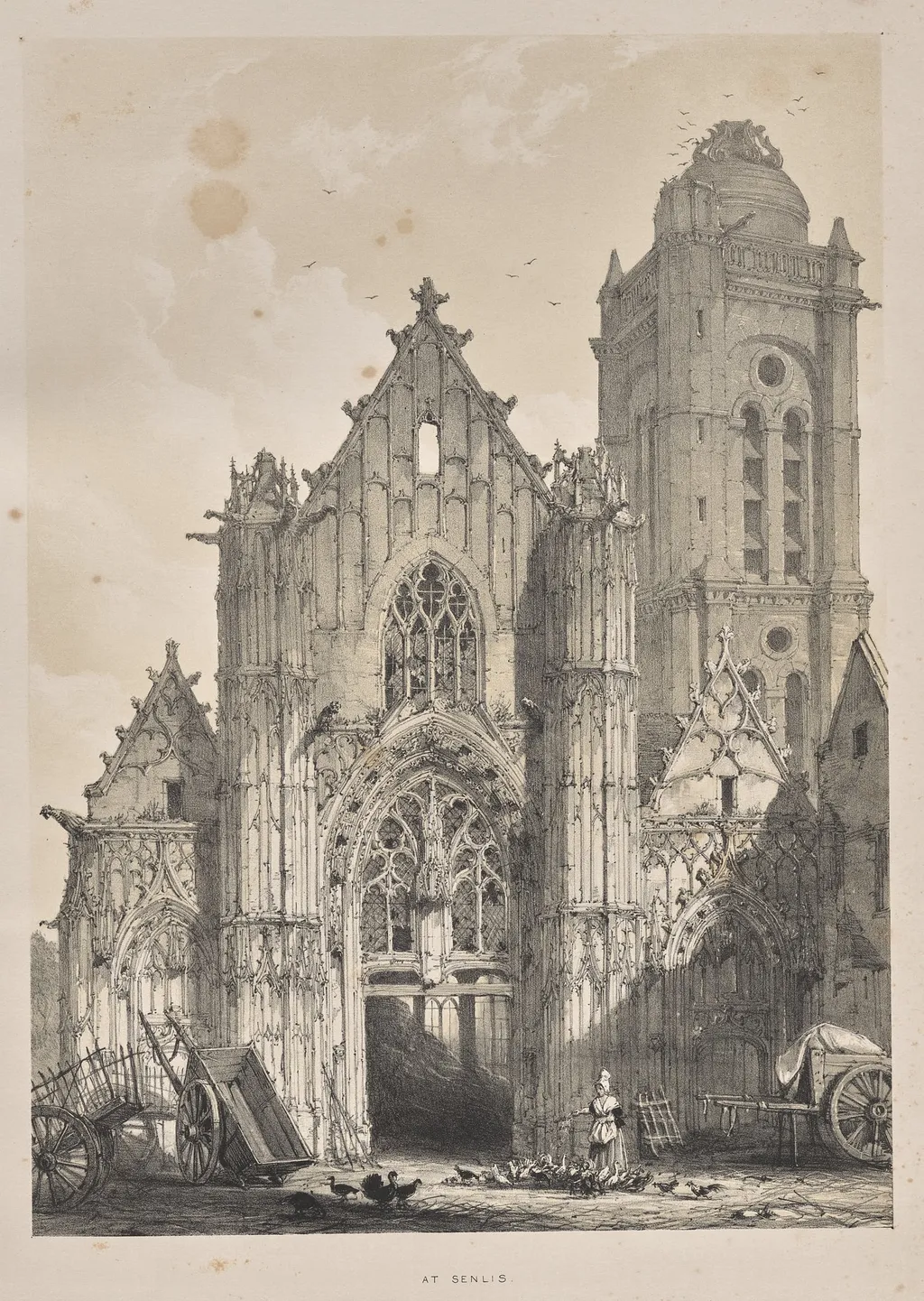 Architecture of the Middle Ages: At Senlis, by Joseph Nash, 1838