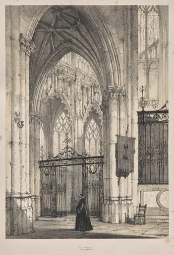 Architecture of the Middle Ages: Church of St. Riquier, near Abbeville, by Joseph Nash