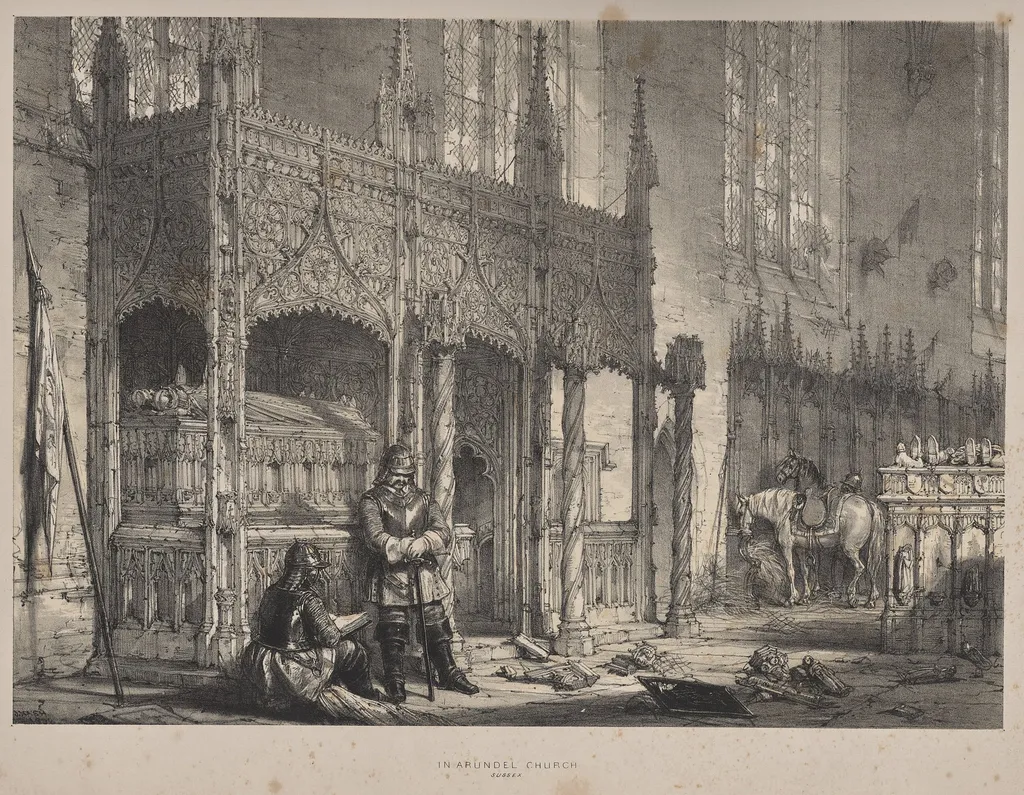 Architecture of the Middle Ages: In Arundel Church, Sussex, by Joseph Nash, 1832