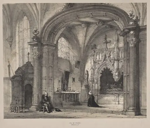 Architecture of the Middle Ages:  In St. Remi, Abbeville, by Joseph Nash