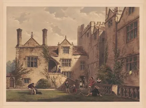 Borwick Hall, Lancashire, by Joseph Nash