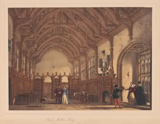 Hall, Milton Abbey, by Joseph Nash
