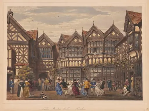 Little Mereton Hall, Cheshire, by Joseph Nash