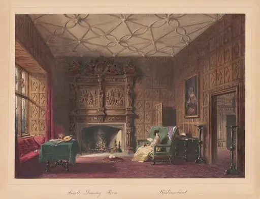Small Drawing Room, Levens, Westmorland, by Joseph Nash