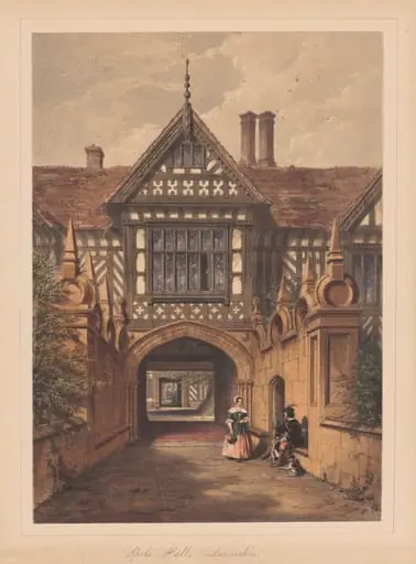 Speke Hall, Lancashire, by Joseph Nash