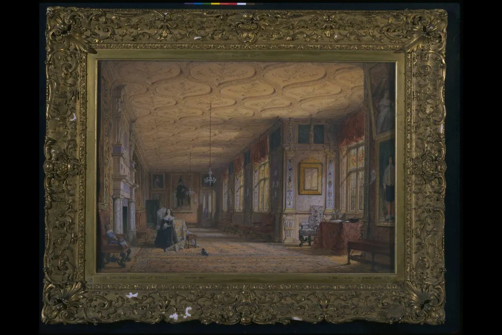 The Cartoon Gallery at Knole, by Joseph Nash, watercolor, 1841