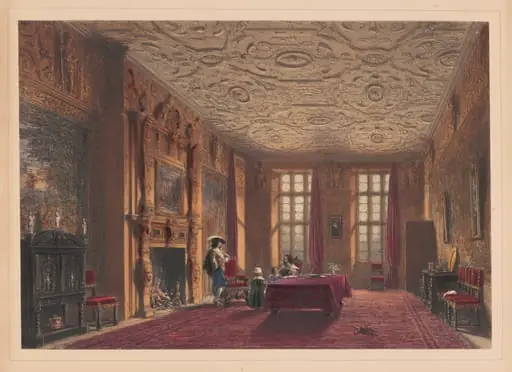 The Drawing Room, Aston Hall, Warwickshire, by Joseph Nash
