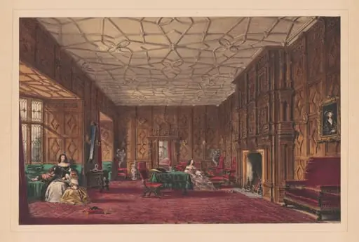 The Drawing Room, Levens, Westmorland, by Joseph Nash