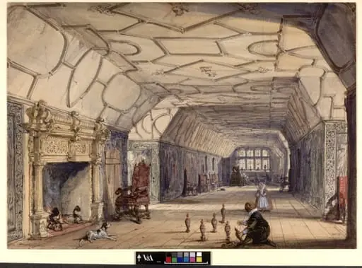 The gallery at Knole House, near Sevenoaks, by Joseph Nash