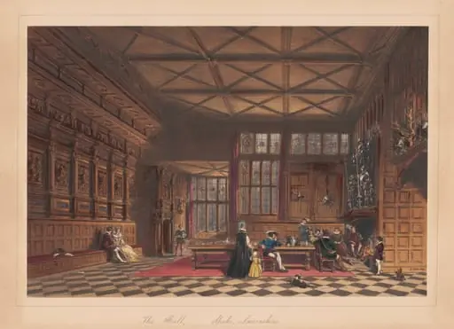 The Hall, Speke, Lancashire, by Joseph Nash