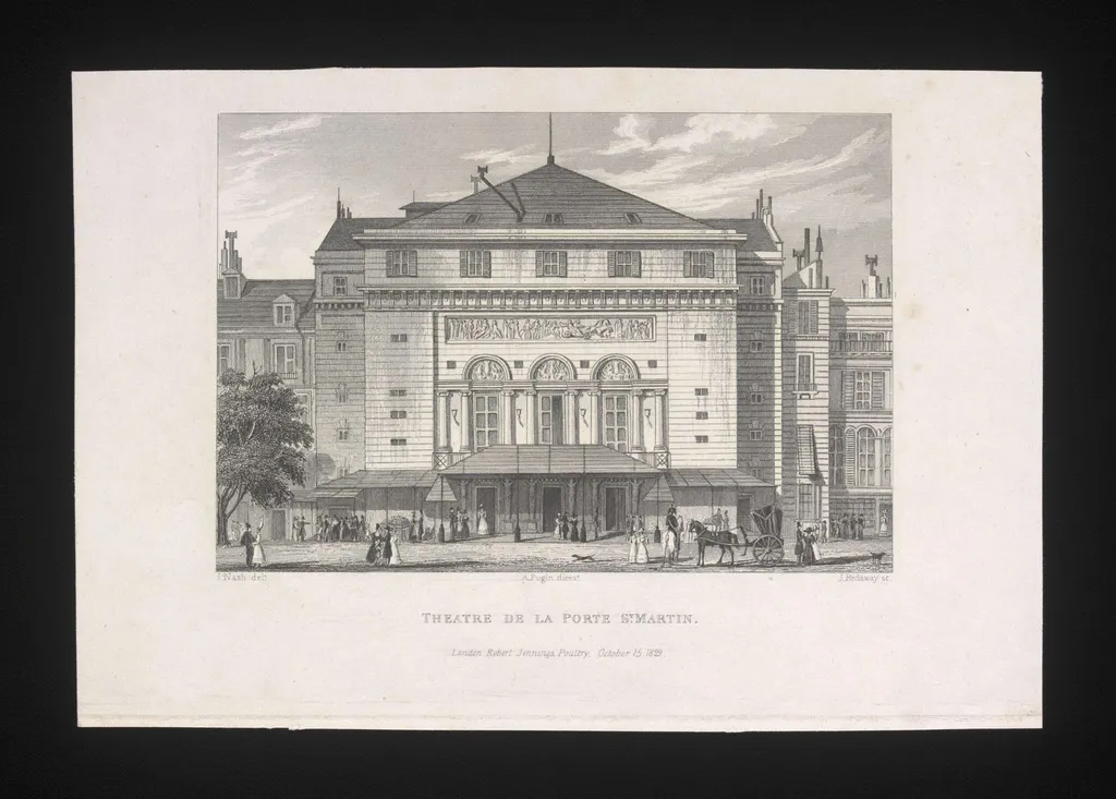 Theatre de La Porte St. Martin, by Joseph Nash, 15