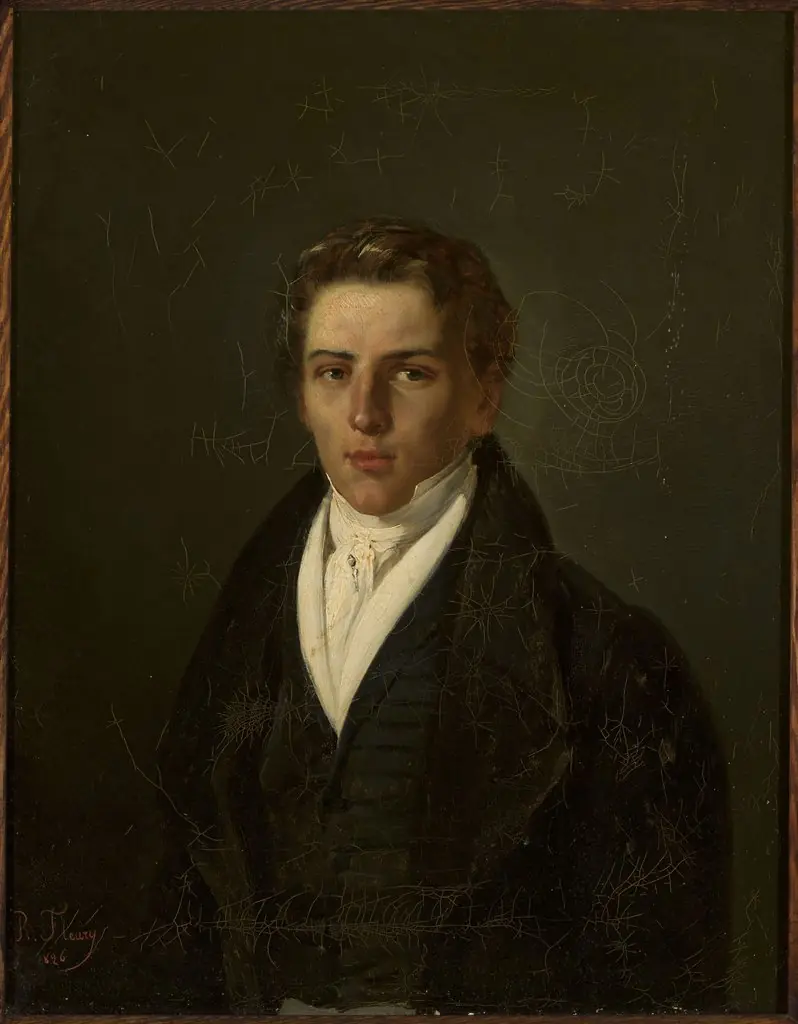Portrait of a young man, by Joseph-Nicolas Robert-Fleury