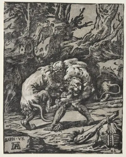 Hercules Strangling the Lion of Nimes, by Joseph Nicolas Vicentini