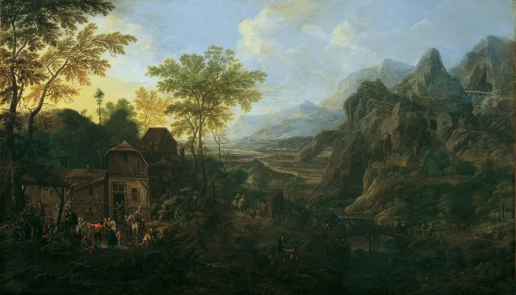 Ideal landscape with fair, by Joseph Orient