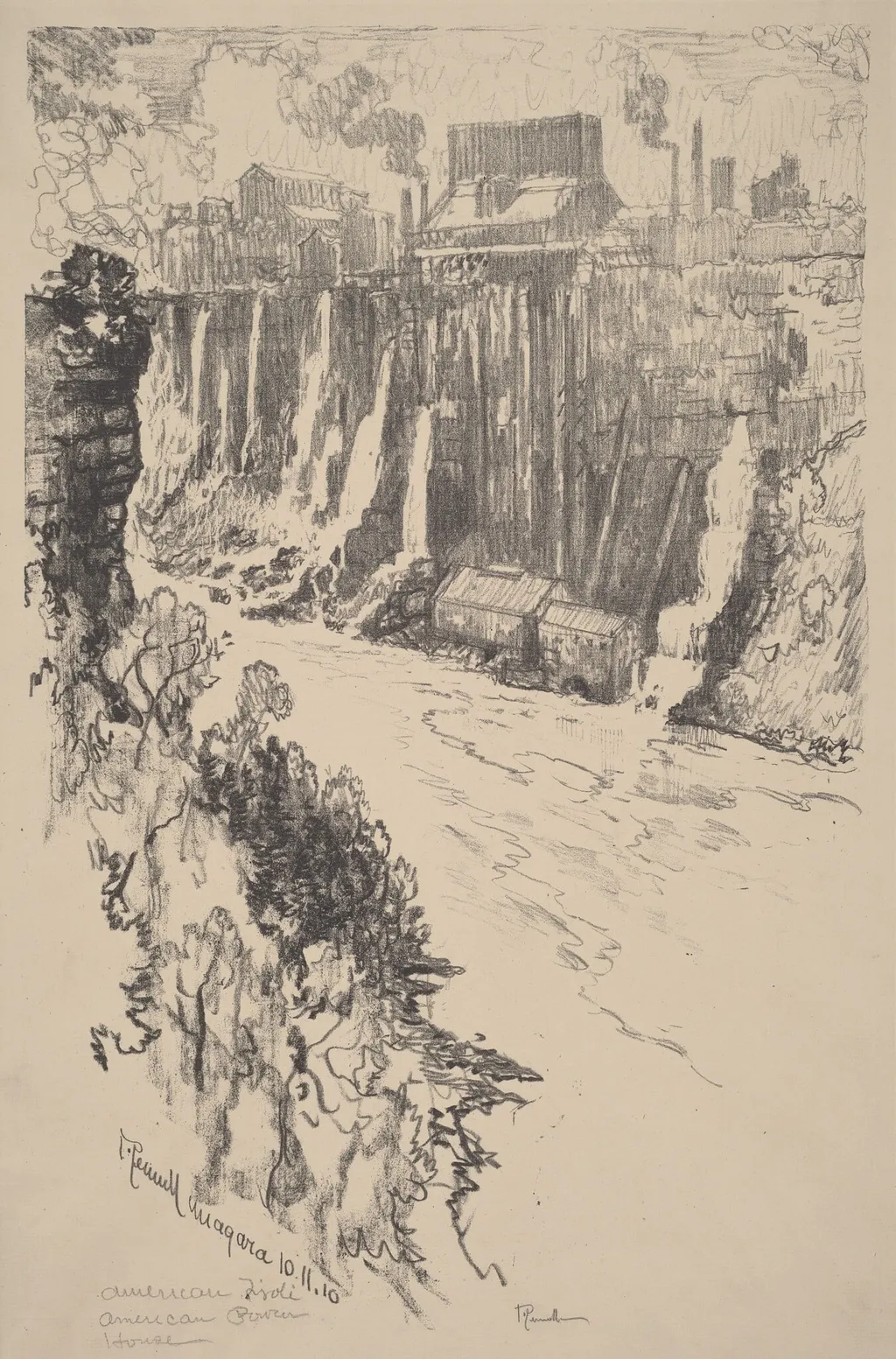 American Tivoli, by Joseph Pennell, ink, 1910