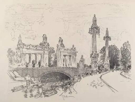 Bridge at Charlottenburg, by Joseph Pennell
