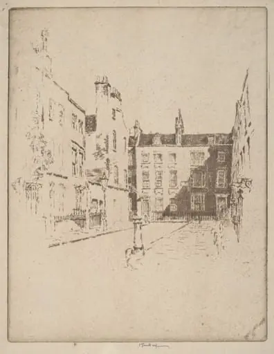 Cowley Street, Westminster, by Joseph Pennell