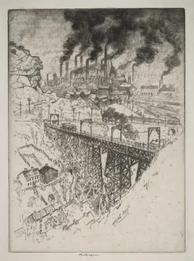 Edgar Thomson Works, Bessemer, by Joseph Pennell