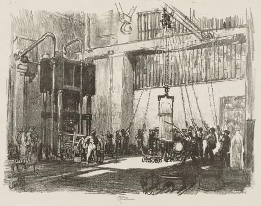 English War Work: Bottling the Big Shell, by Joseph Pennell
