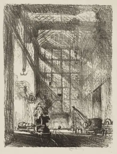 English War Work: Bringing in the Gun, by Joseph Pennell
