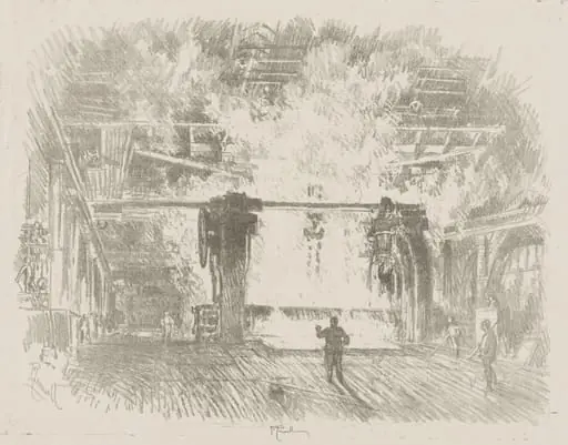 English War Work: Making Armour-Plate, by Joseph Pennell