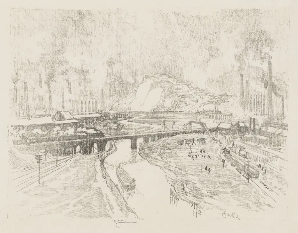 English War Work: Munition Town, by Joseph Pennell, 1916