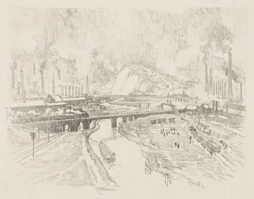 English War Work: Munition Town, by Joseph Pennell