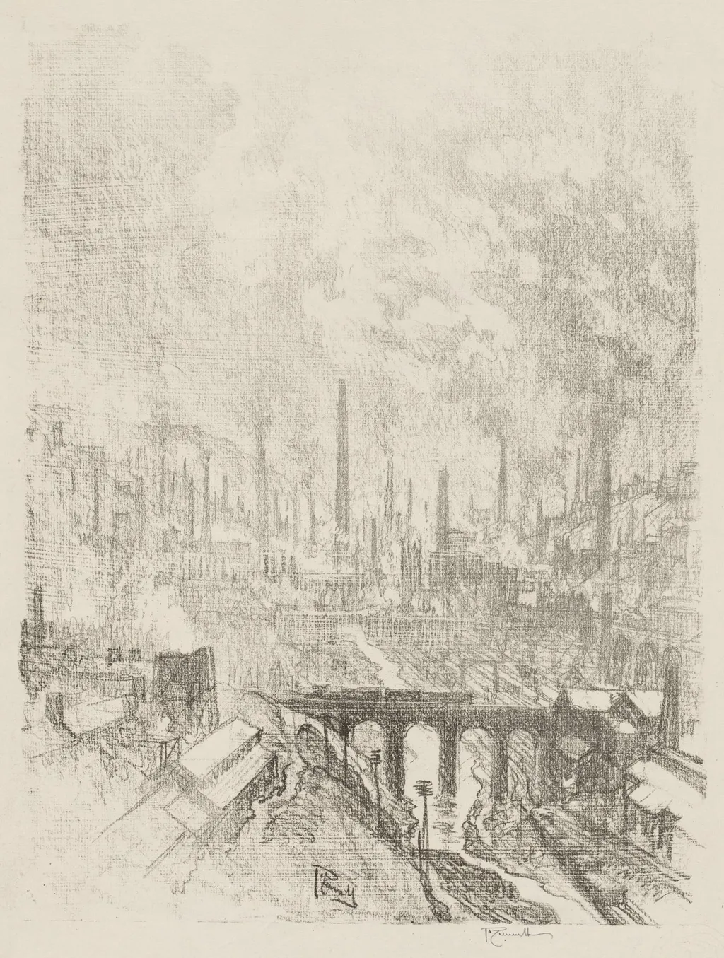 English War Work: Munitions City, No. 1, by Joseph Pennell, 1916