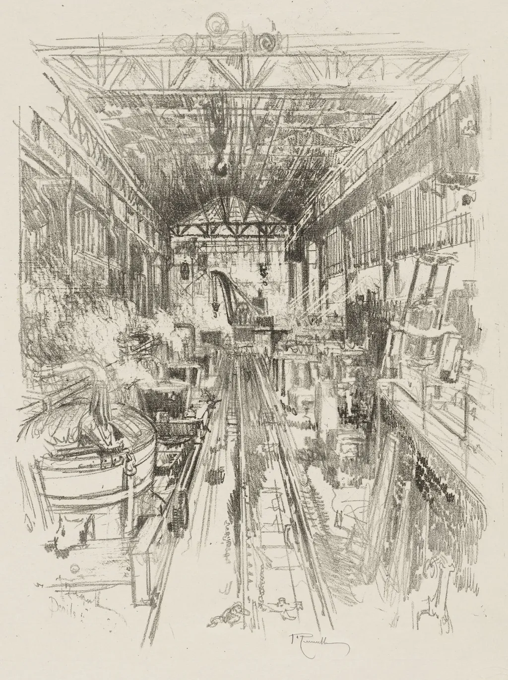English War Work: The Cauldrons, by Joseph Pennell, 1916