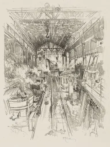 English War Work: The Cauldrons, by Joseph Pennell