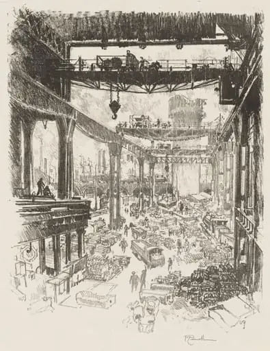 English War Work: The Great Tower, Pig Iron, by Joseph Pennell